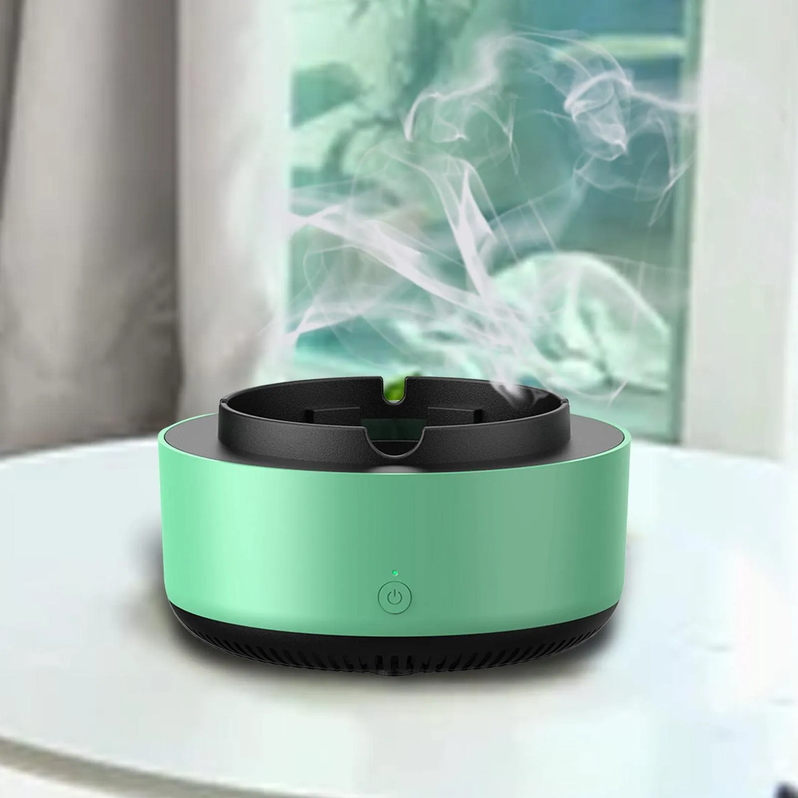 CLUB BOLLYWOOD Creative Ashtray with Air Purifier for Office Indoor Outdoor Green|Home & Garden | Home Improvement | Heating, Cooling & Air |1 Piece Ashtray