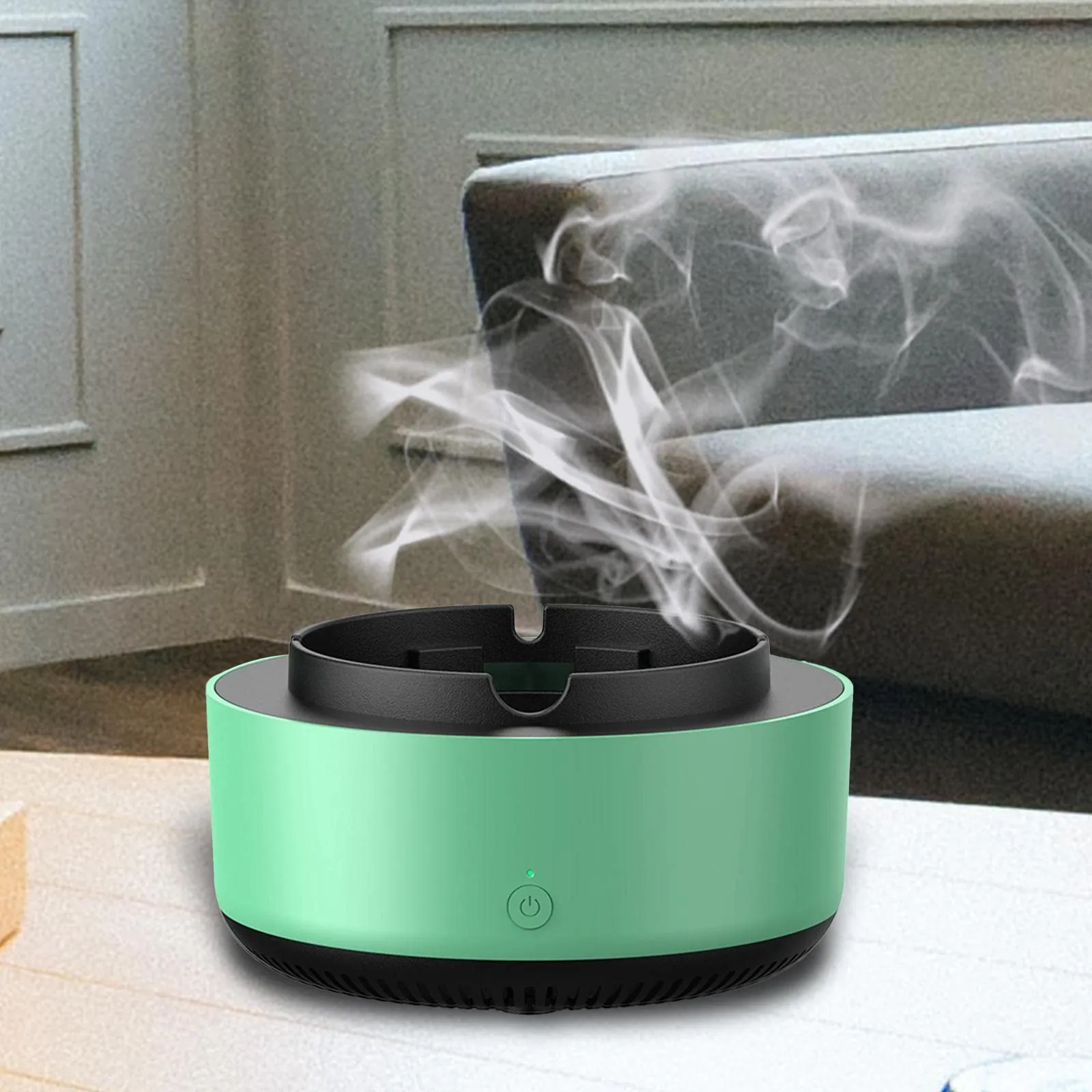 CLUB BOLLYWOOD Creative Ashtray with Air Purifier for Office Indoor Outdoor Green|Home & Garden | Home Improvement | Heating, Cooling & Air |1 Piece Ashtray