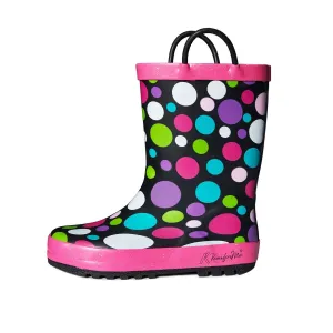 Colorful Circle Non-Slip Kids Rain Boots