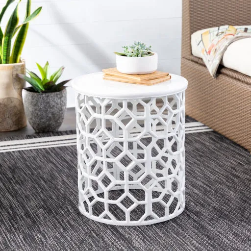 Contemporary Hale Aluminum Accent Table