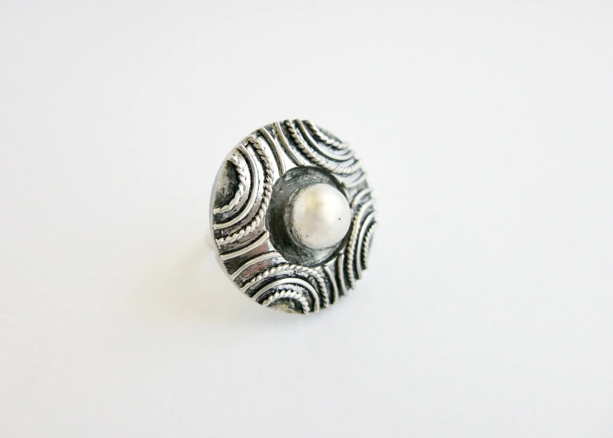 Contemporary neo-tribal ring from Rajasthan