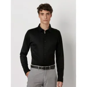 CONTRAST CUFF & COLLAR JERSEY STRETCH