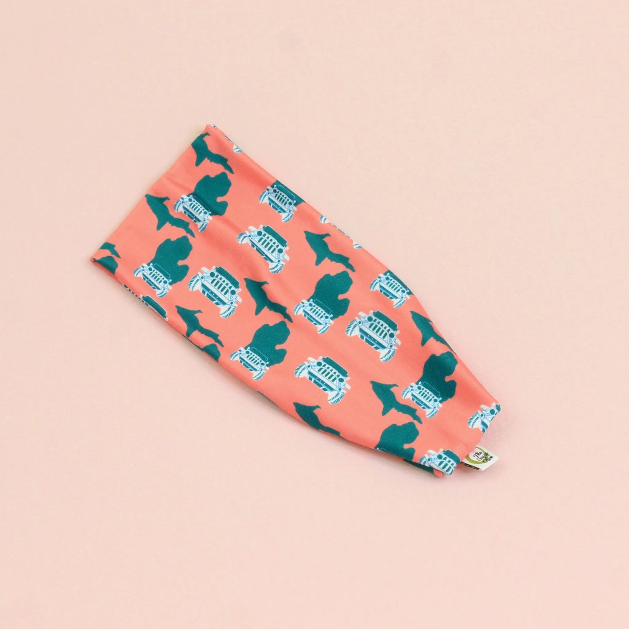 Coral Michigan 4x4 Stretch Headband