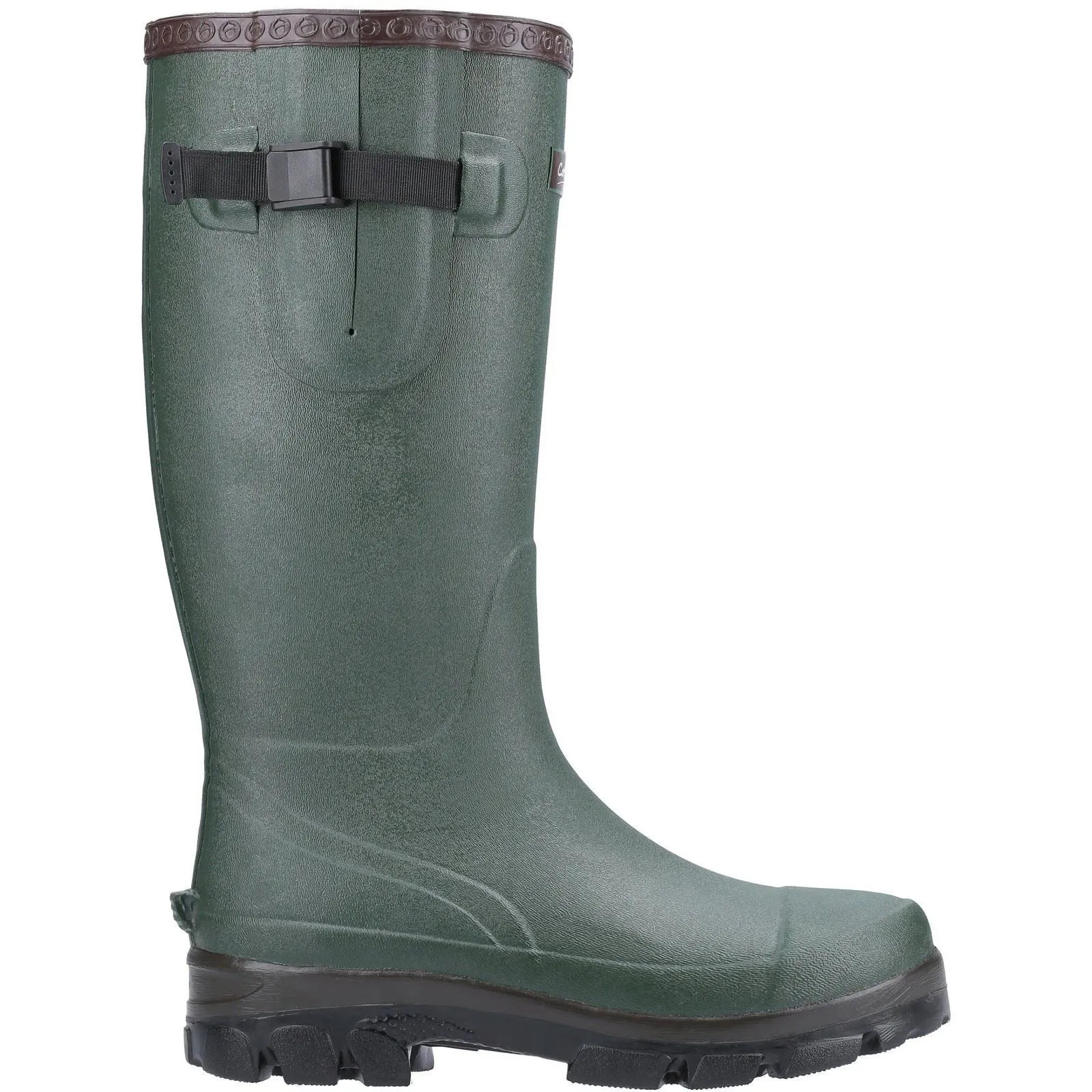Cotswold Men Boots - Grange Buckle Fastening Wellington in Green, 4-12