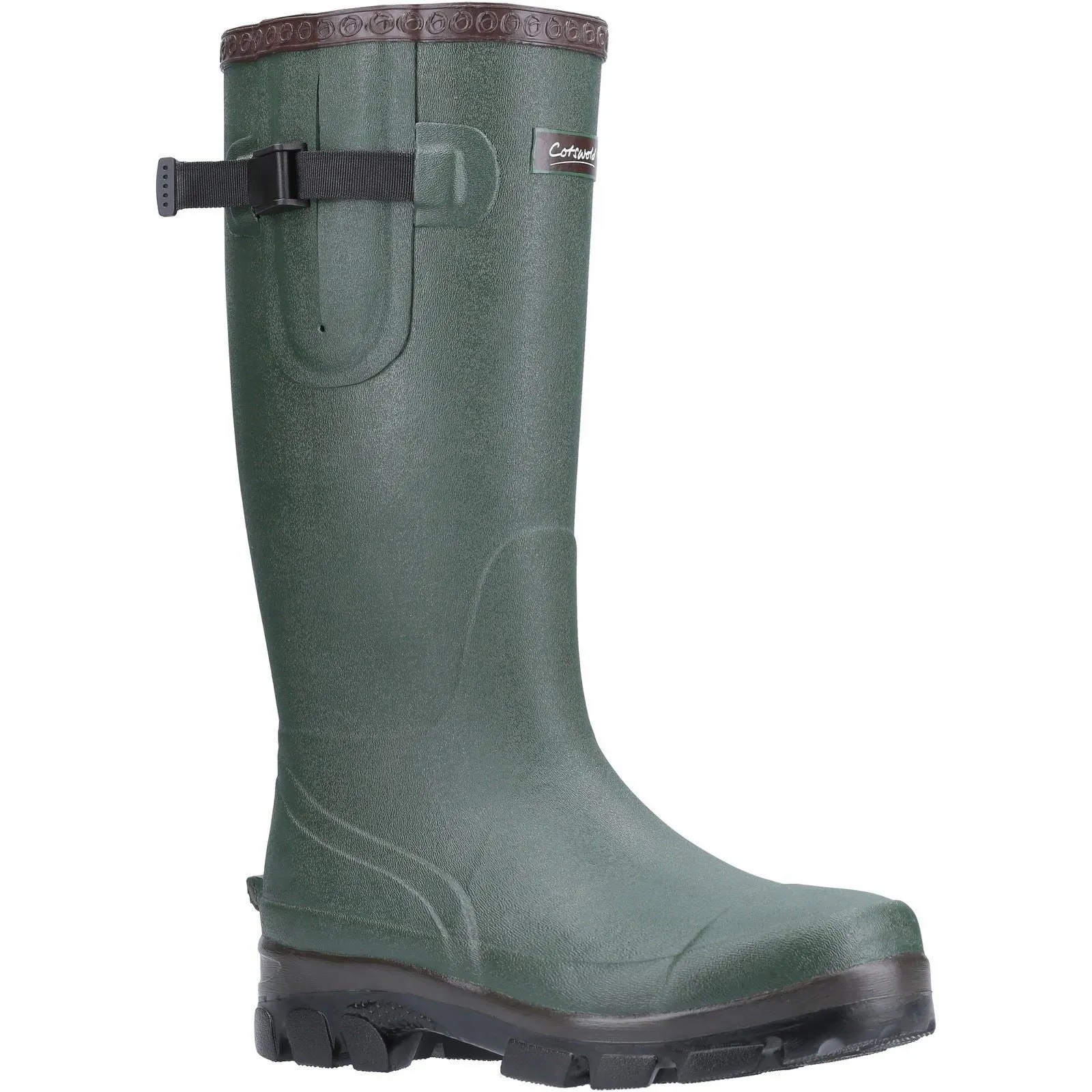 Cotswold Men Boots - Grange Buckle Fastening Wellington in Green, 4-12