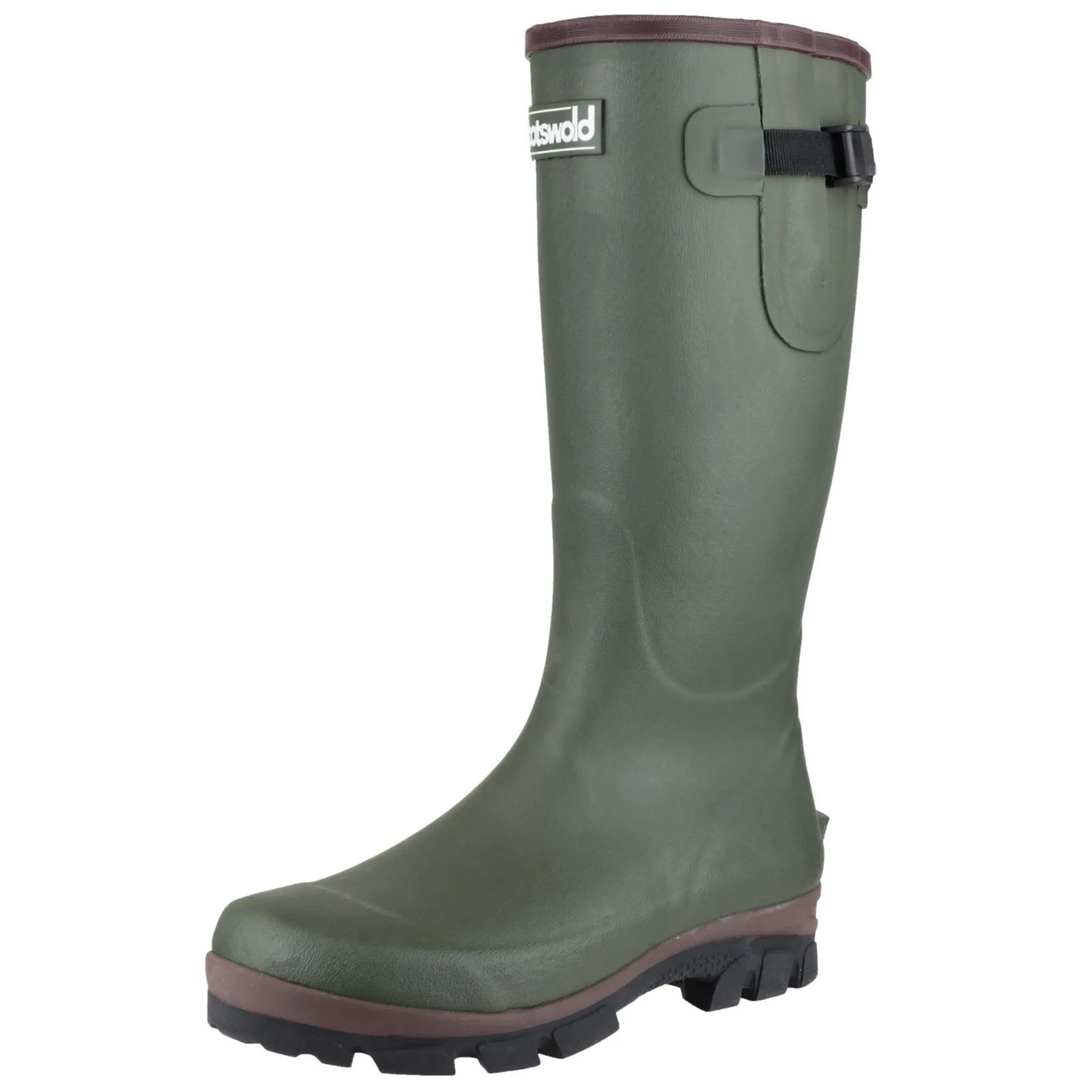 Cotswold Men Boots - Grange Buckle Fastening Wellington in Green, 4-12