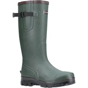 Cotswold Men Boots - Grange Buckle Fastening Wellington in Green, 4-12