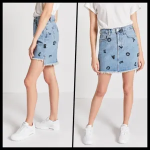 Current/Elliott | The High Waist Mini Denim Skirt