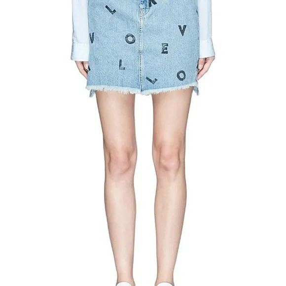 Current/Elliott | The High Waist Mini Denim Skirt