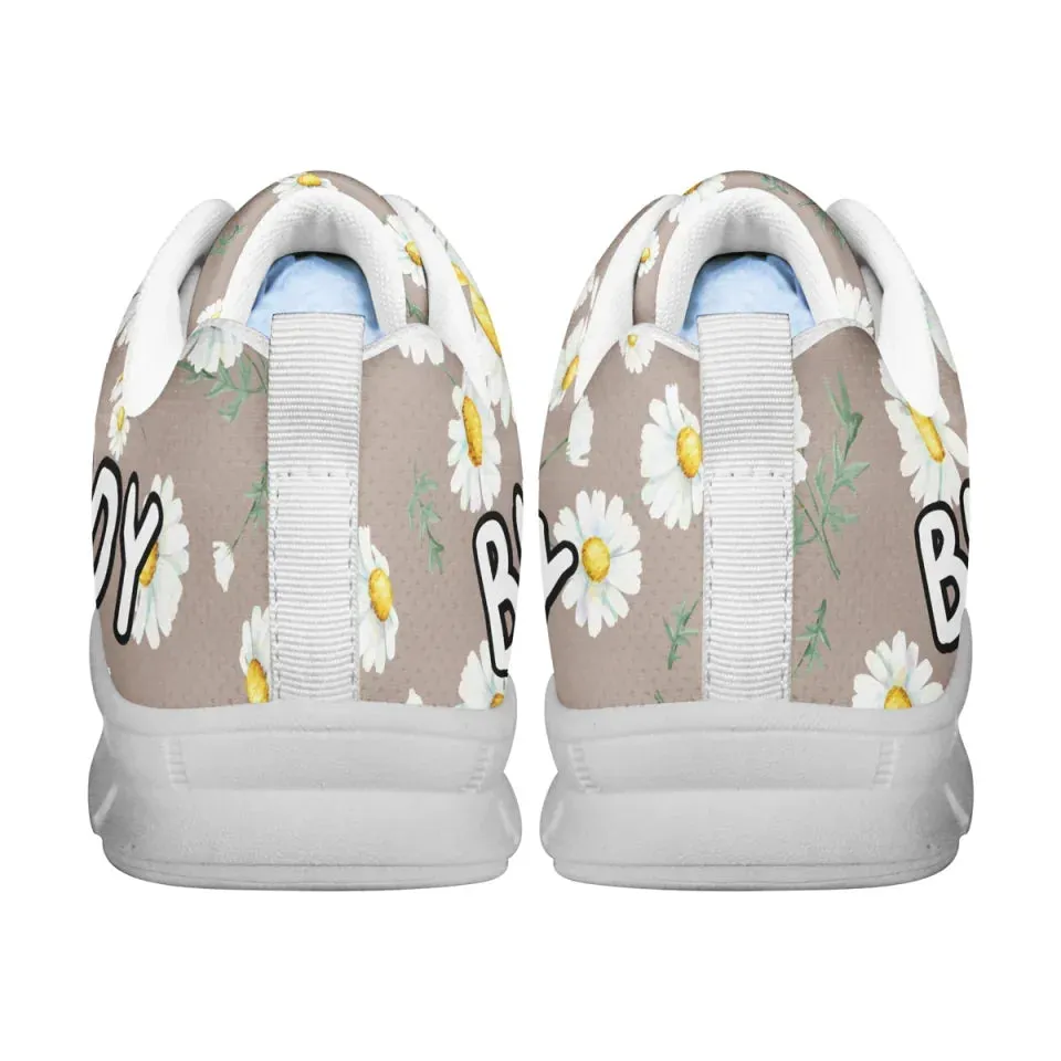 Custom Dog Daisy Sneakers, Personalized Floral Shoes, Custom Pet Photo Printed Shoes, Customized Shoes For Dog Lovers