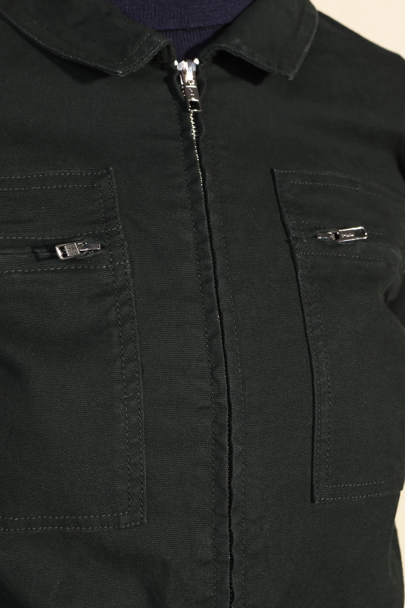 Danny Stretch Canvas Boilersuit Forest Green