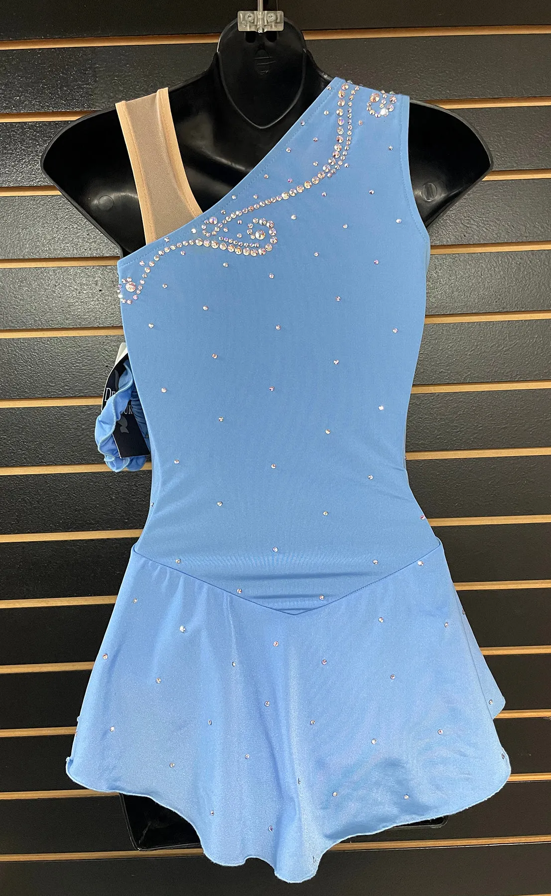 Del Arbour Ready to Ship One Shoulder Dress with Crystals