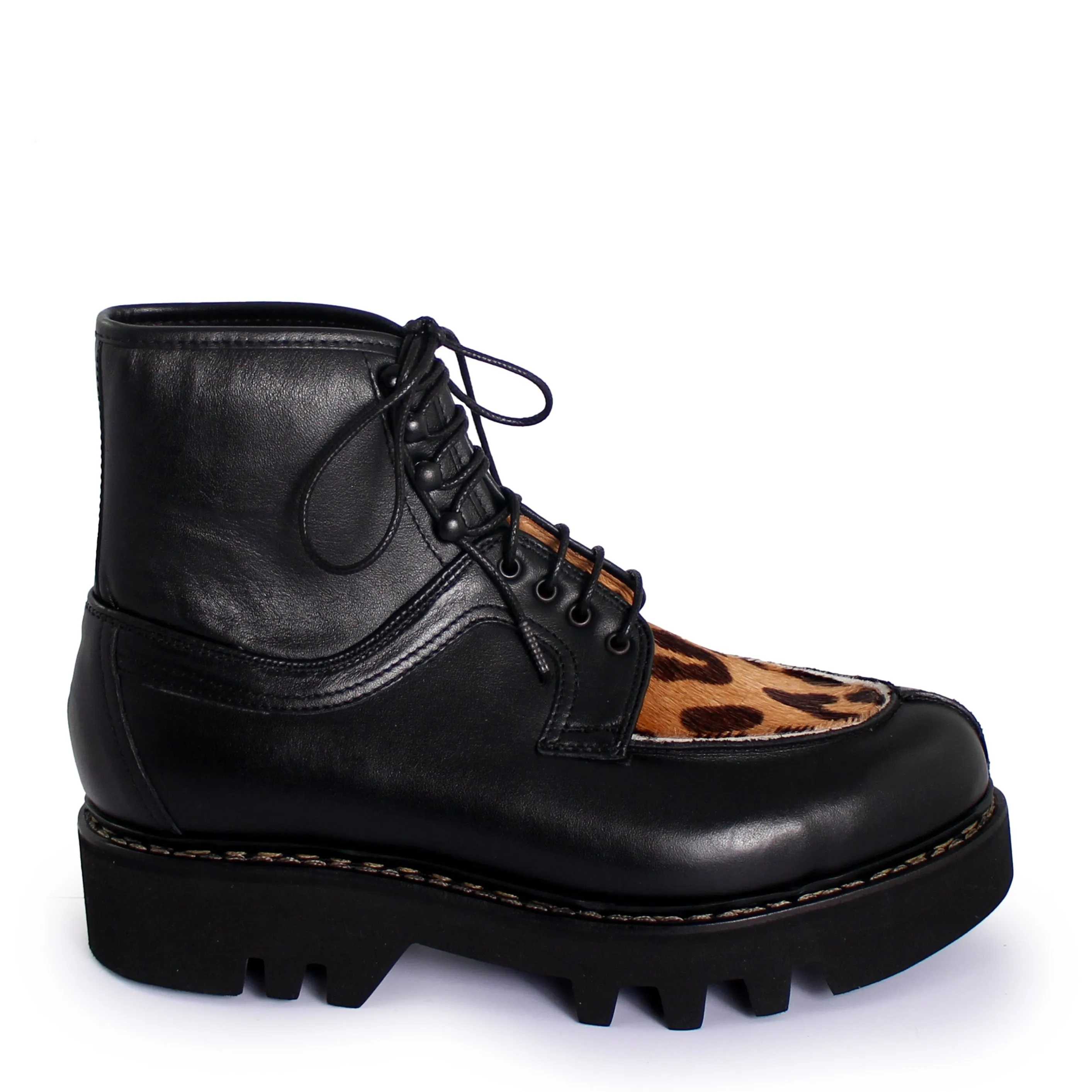 Delemont Boots   leopard print