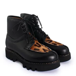 Delemont Boots   leopard print