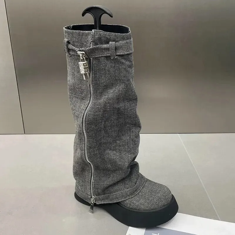 Denim Chelsea Boots