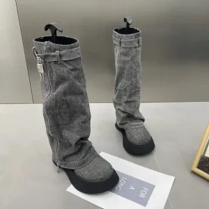 Denim Chelsea Boots