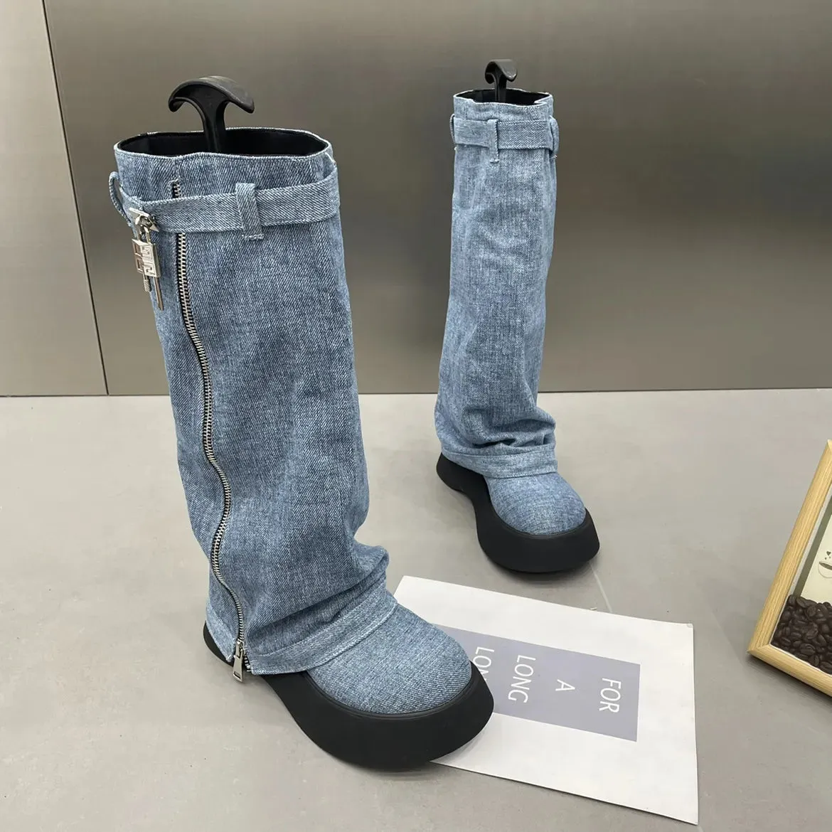 Denim Chelsea Boots