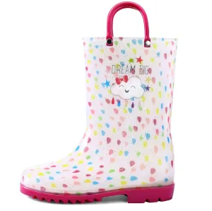 Dot Cloud Kids Rain Boots