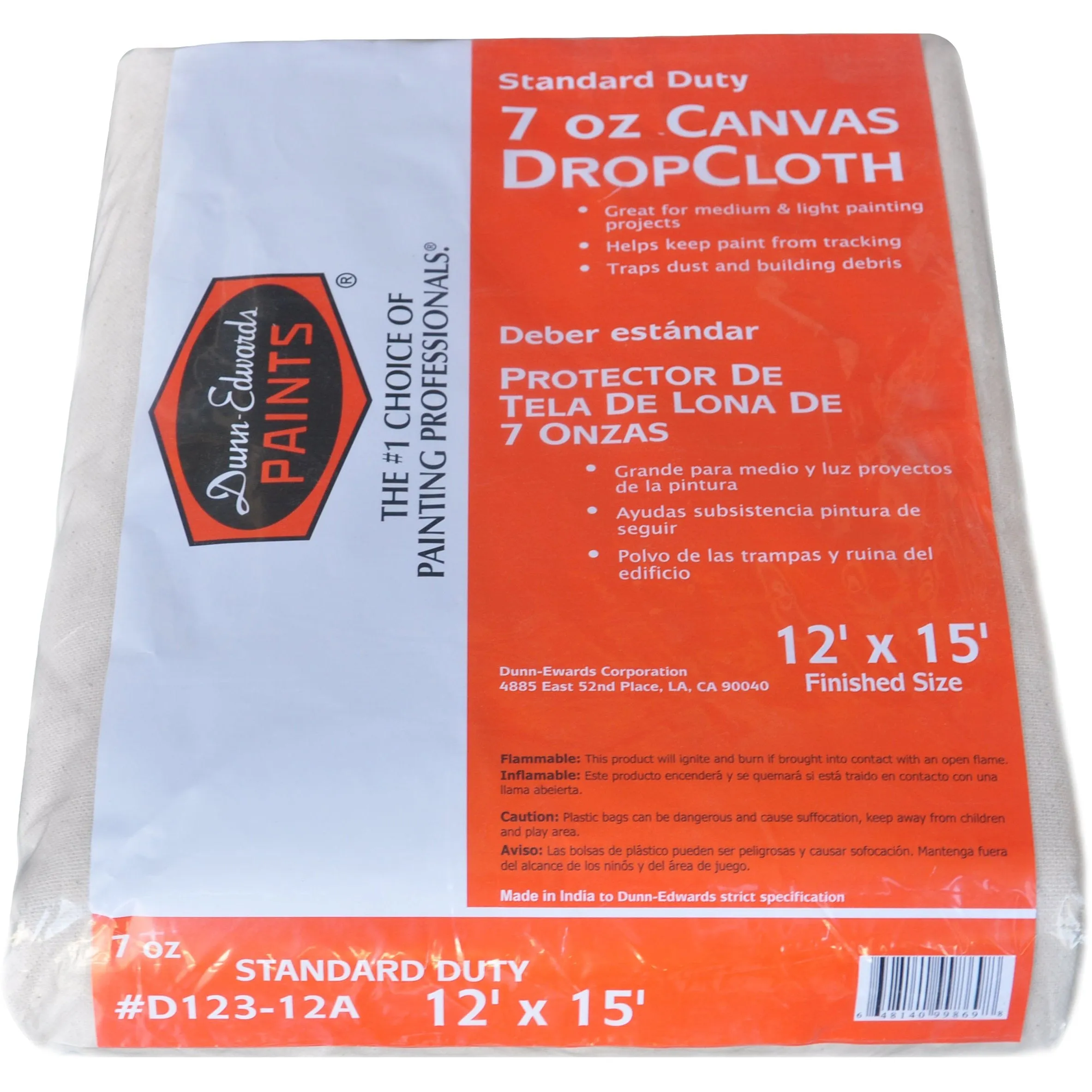 Dunn-Edwards Medium Duty Canvas Drop Cloth