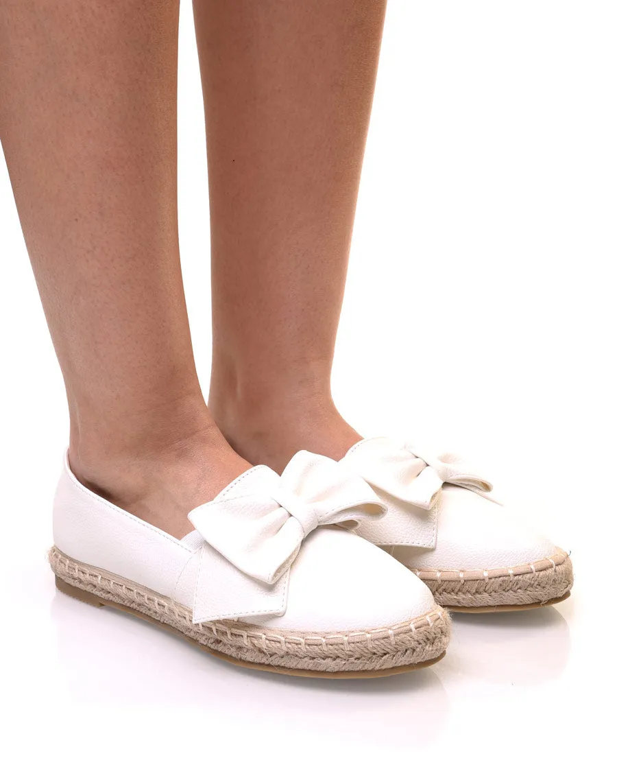 Espadrilles blanches à noeud