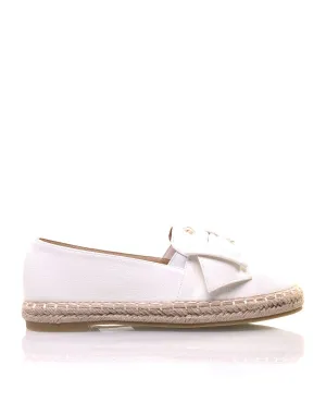 Espadrilles blanches à noeud
