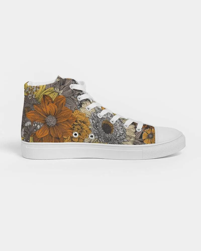 Fall Flowers Women's High Top Shoes