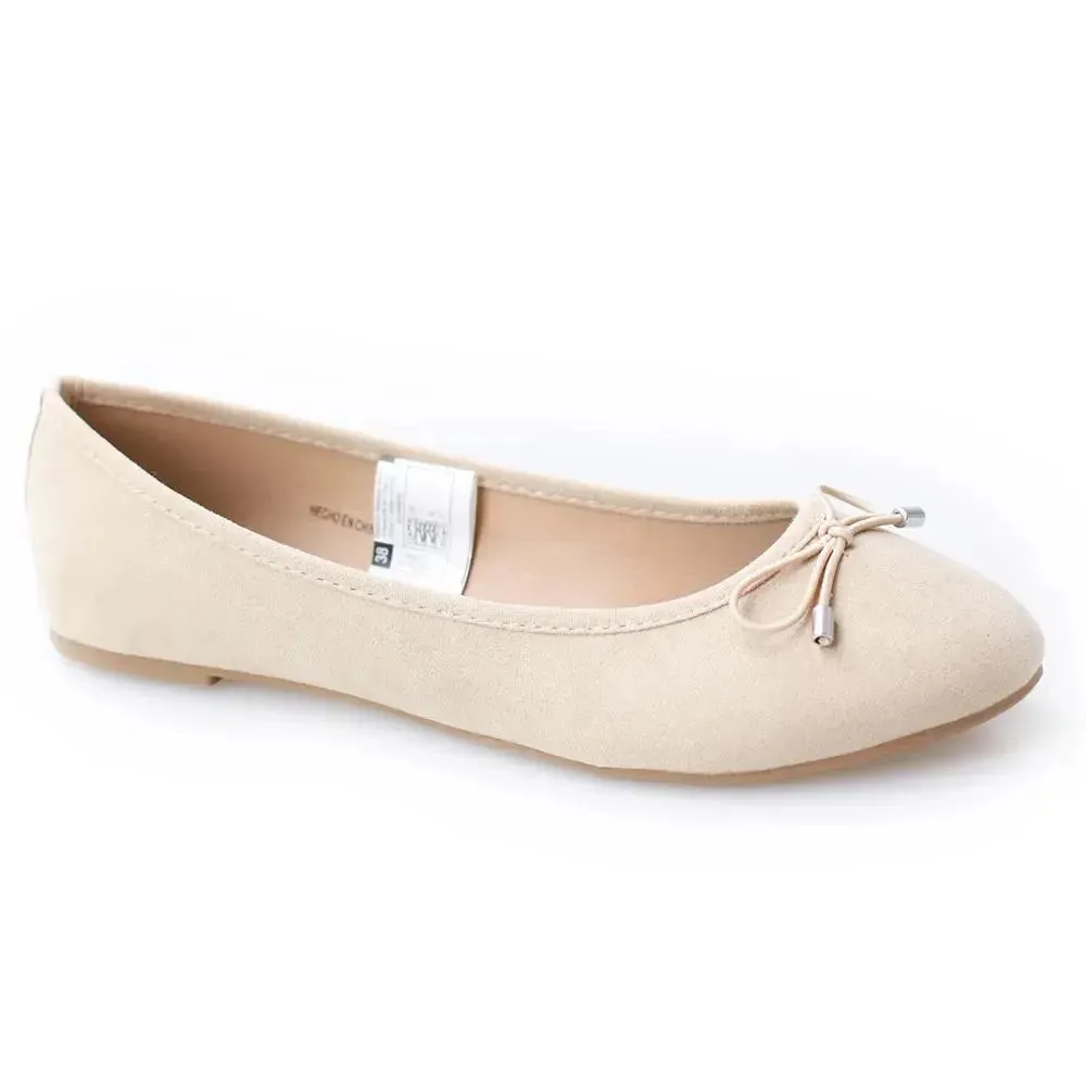 fashion basic fabric upper popular printing soft insole elastic bow flat ballrina comfortable shoes