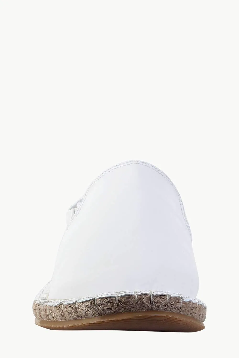 Faux Leather with Side Elastic Espadrilles