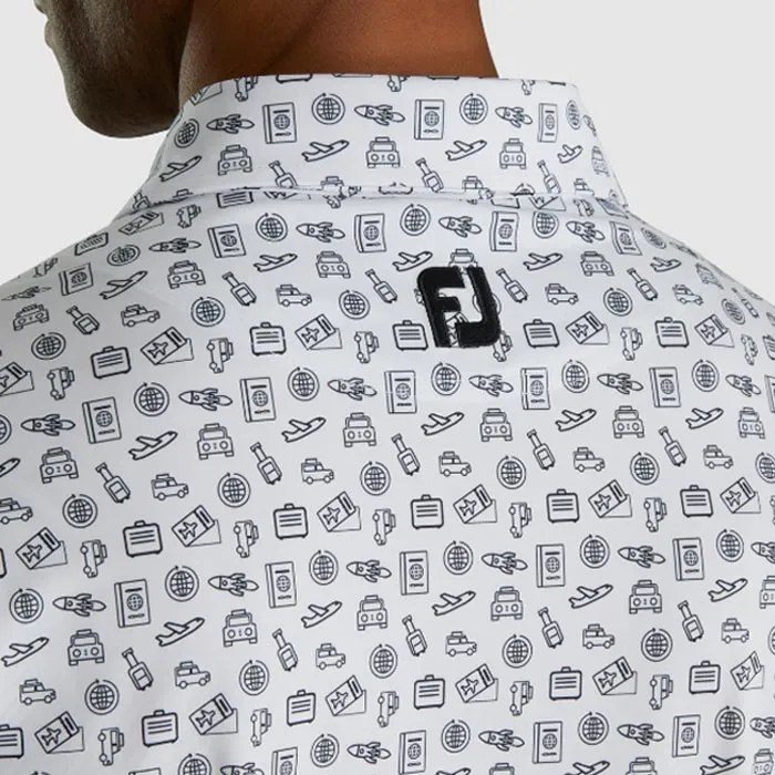 FootJoy Athletic Fit Lisle Travel Print Self Collar-Previous Season Style
