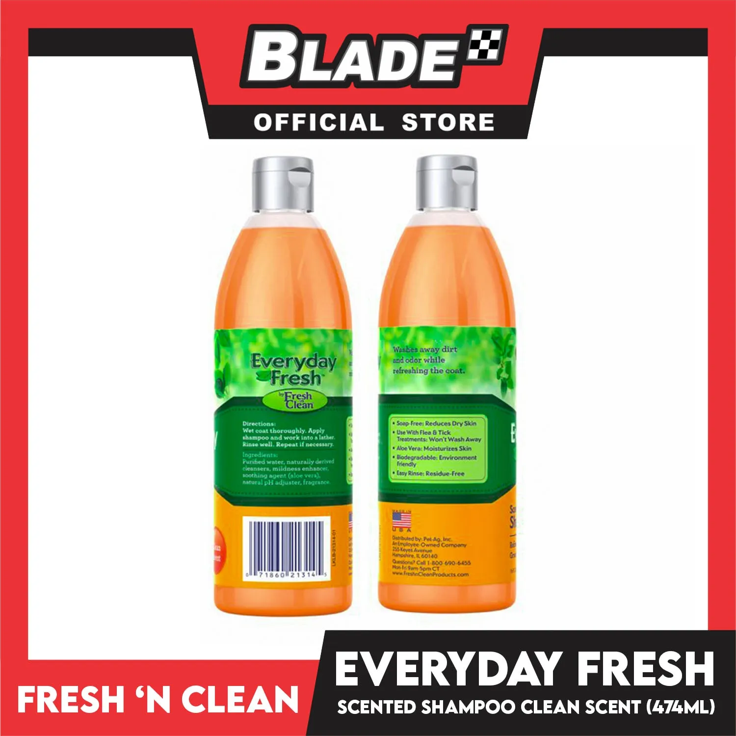 Fresh 'n Clean Everyday Fresh Scented Shampoo Clean Scent 16oz Dog Shampoo