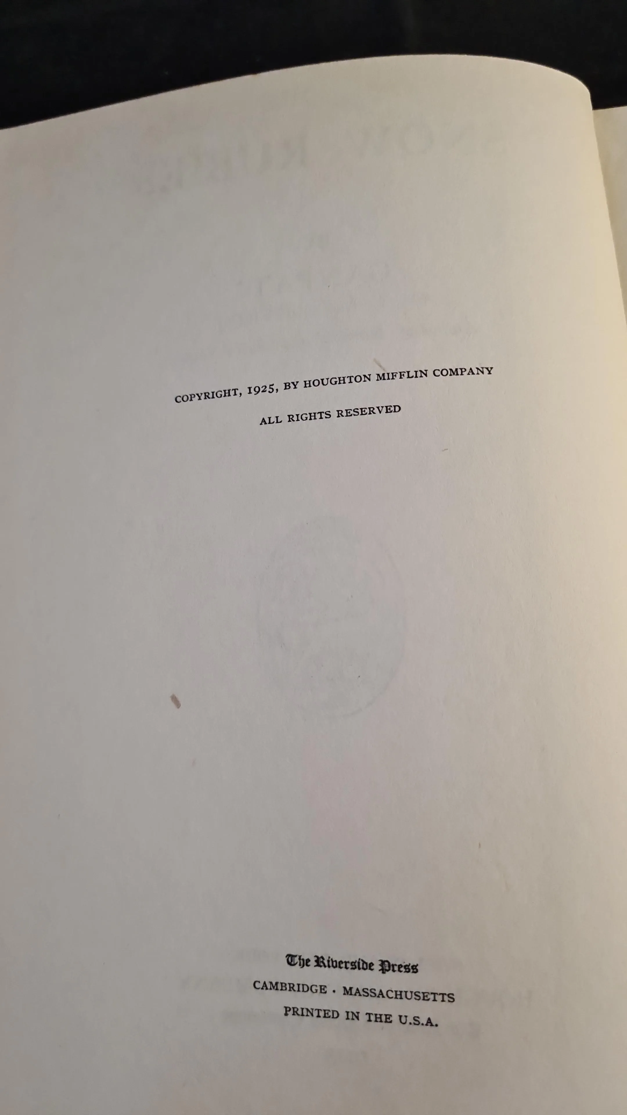Ganpat - Snow Rubies, Houghton Mifflin, 1925, Inscribed, Signed