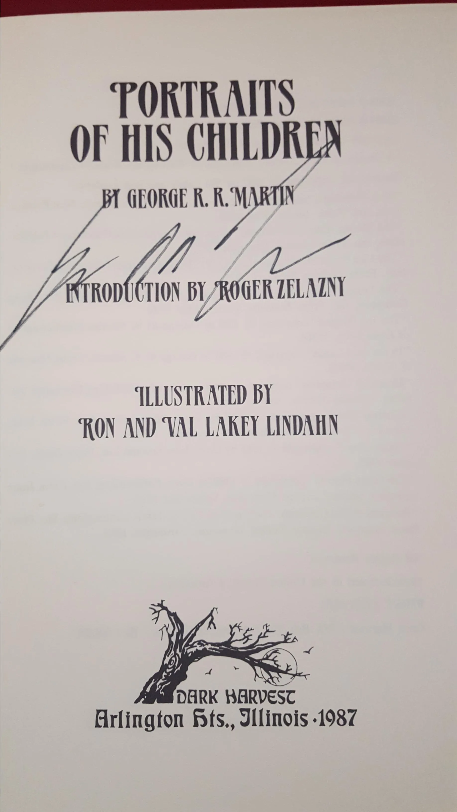 George R R Martin - Portraits Of His Children, Dark Harvest, 1987, 1st, Signed
