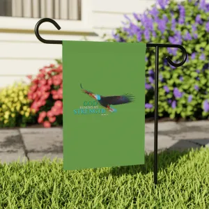 God Renews My Strength Garden & House Banner