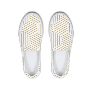 Gold HoneyComb Slip-On Canvas Shoe