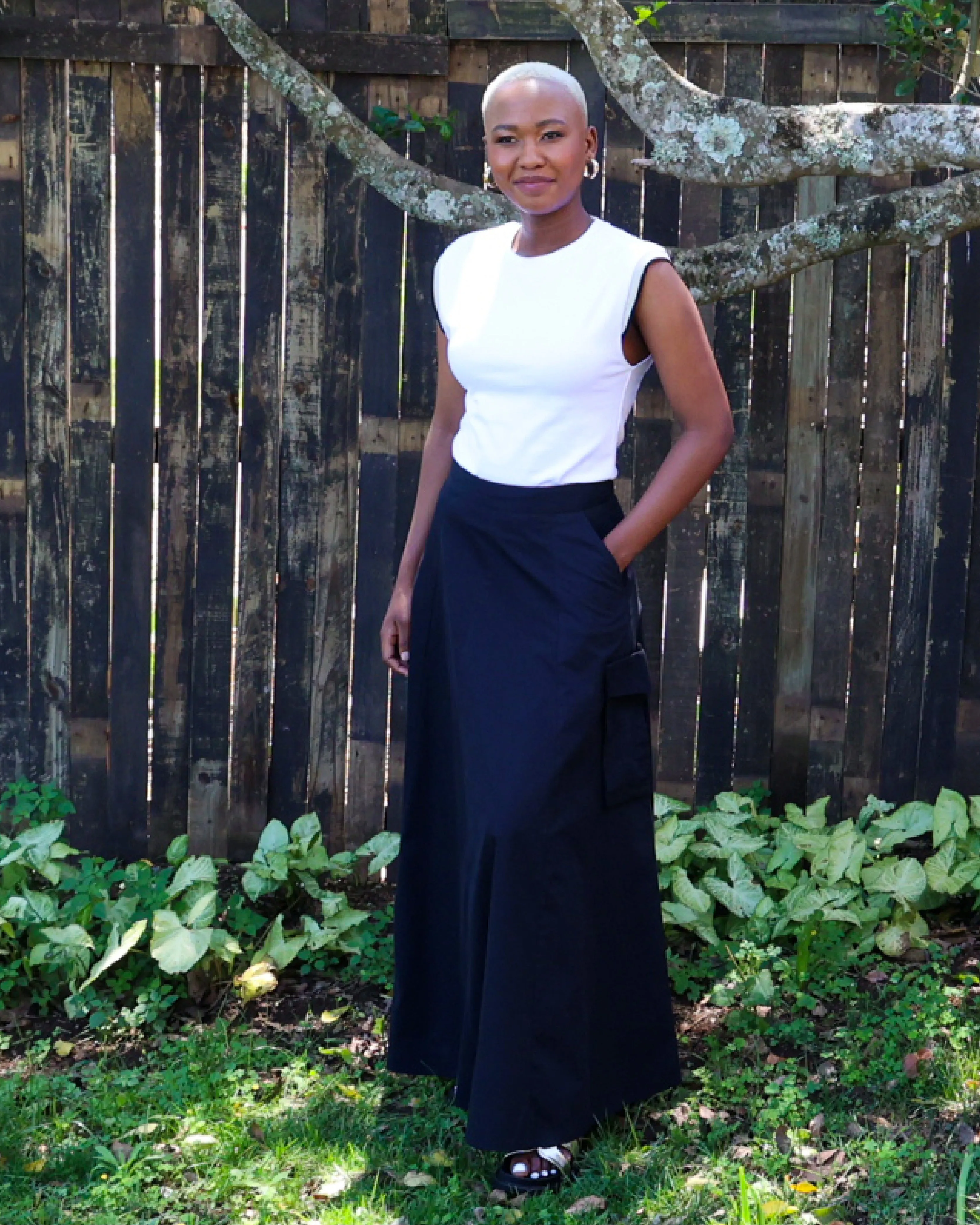 Gold Trim Cap Sleeve Top