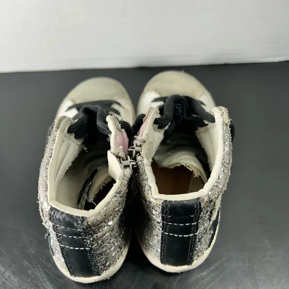 Golden Goose Pink and Black High-Top Sneakers