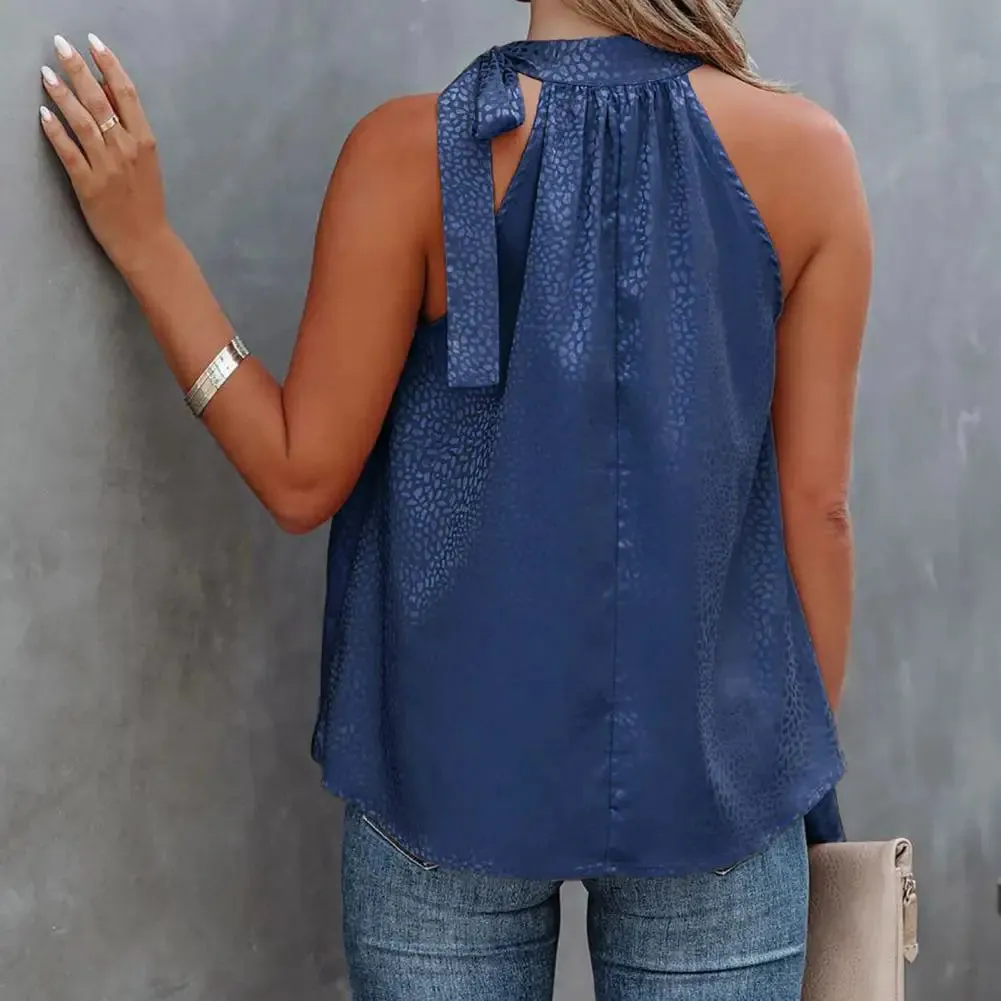 Halter Neck Top with Tie Detail