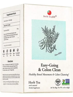 Health King, Easy Going & Colon Clean Tea, 20 tea bags