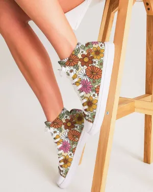 Hippie Flower Power Women's High Top Shoes