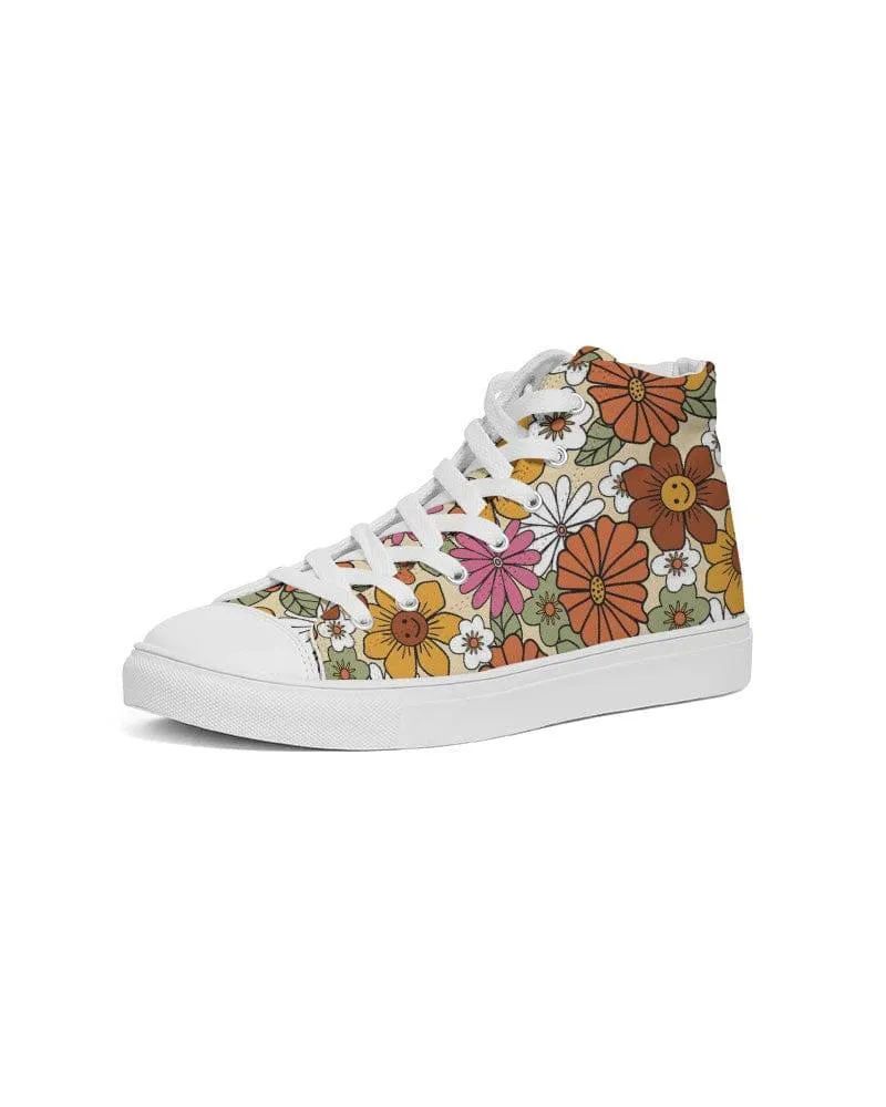 Hippie Flower Power Women's High Top Shoes
