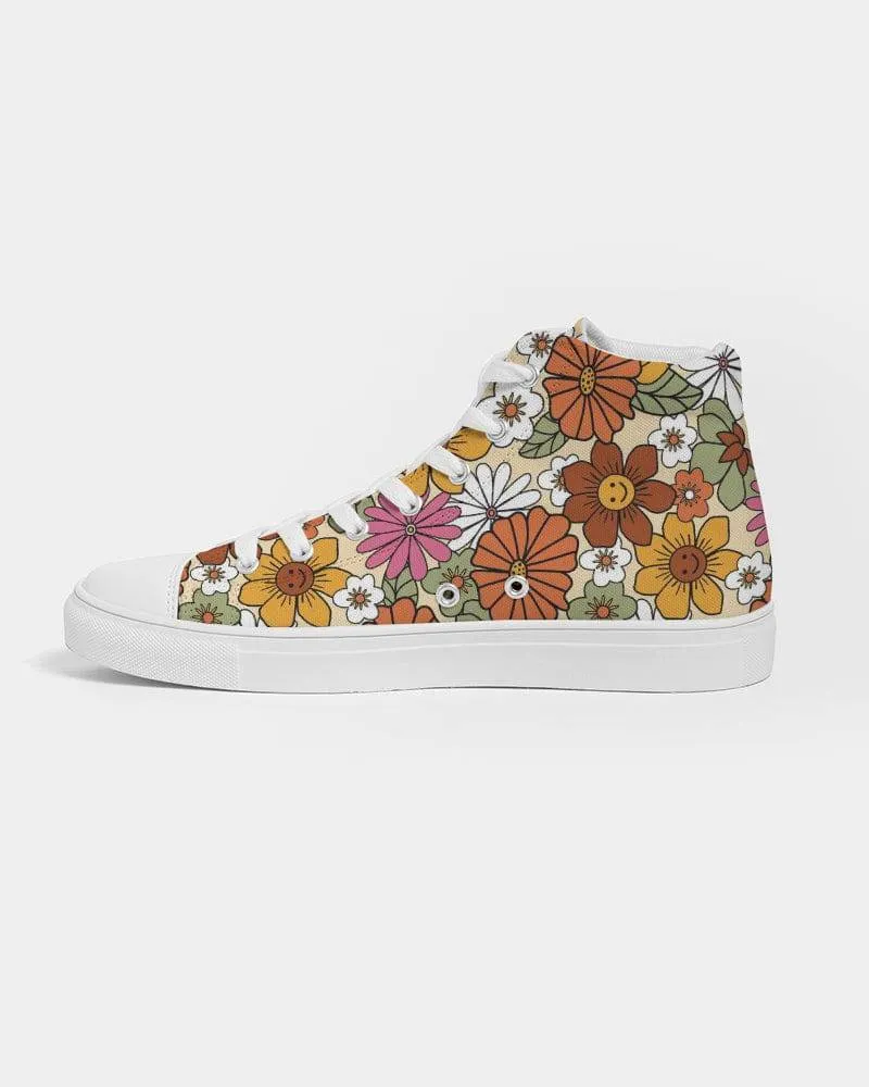 Hippie Flower Power Women's High Top Shoes