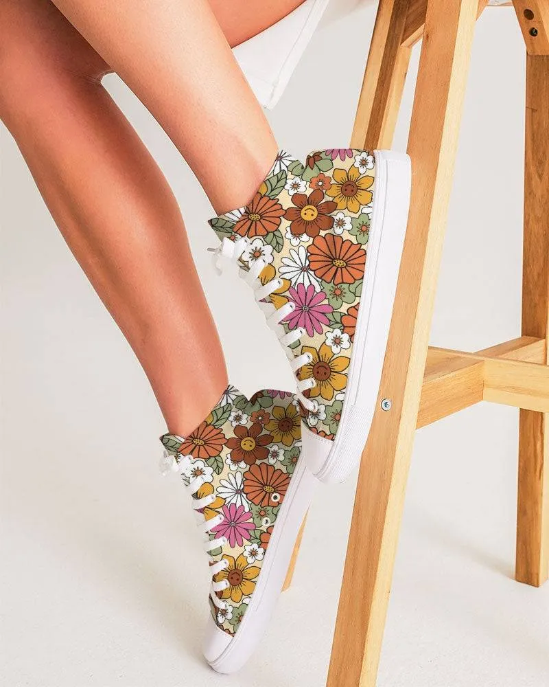 Hippie Flower Power Women's High Top Shoes