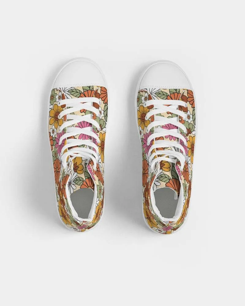 Hippie Flower Power Women's High Top Shoes