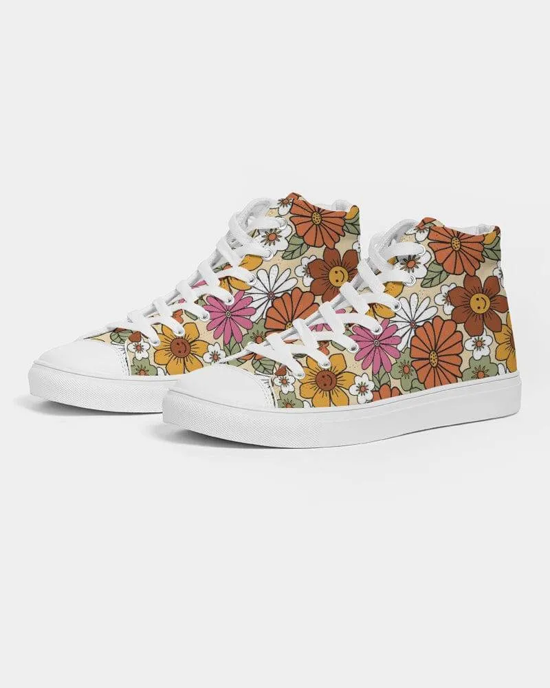 Hippie Flower Power Women's High Top Shoes