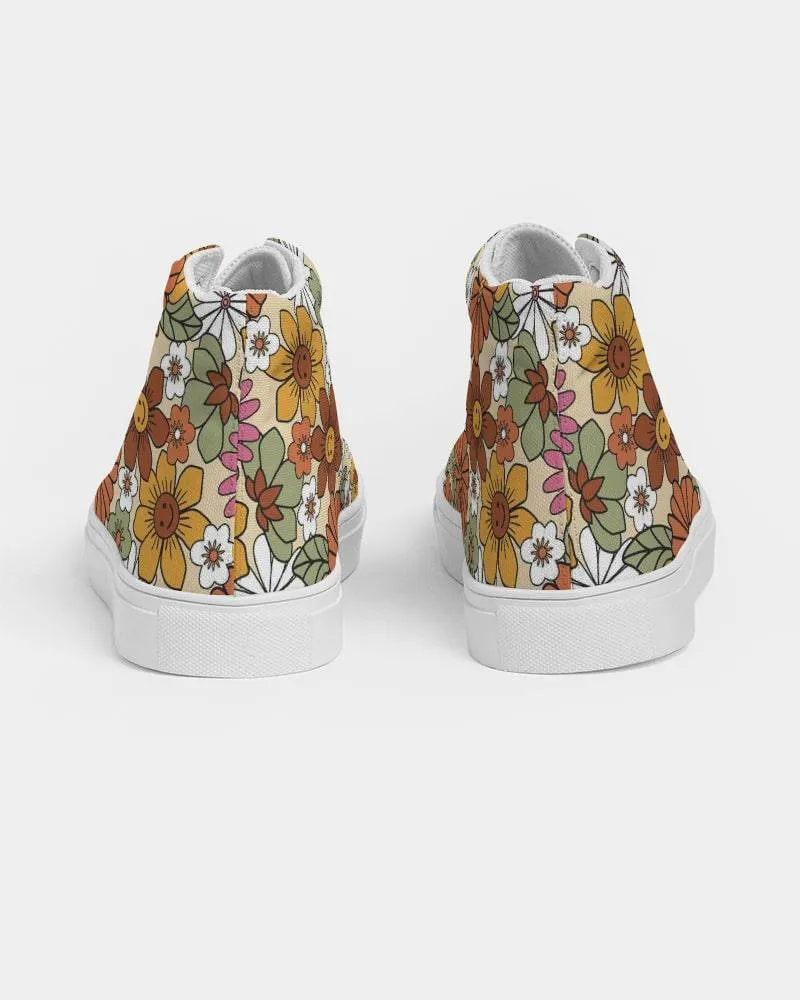 Hippie Flower Power Women's High Top Shoes