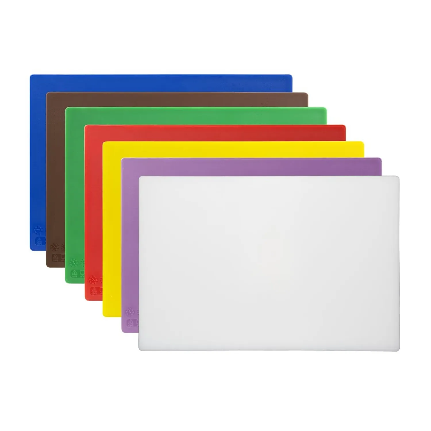 Hygiplas Low Density Chopping Board Set | Pack of 7
