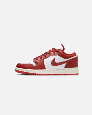 Jordan Kids' Air Jordan 1 Low SE (GS) White/Dune Red