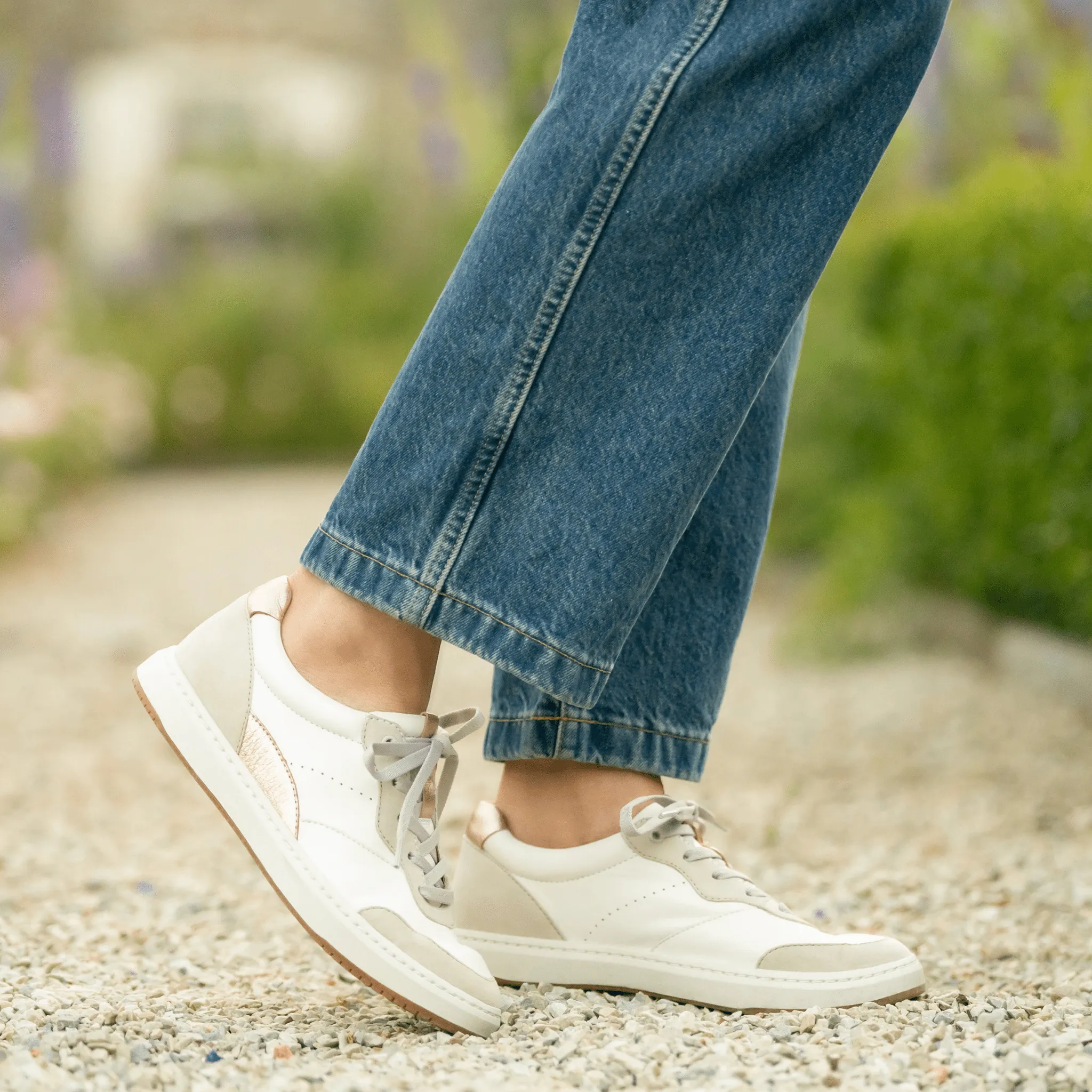 Josey | Nappa Leather | White/Rose Gold