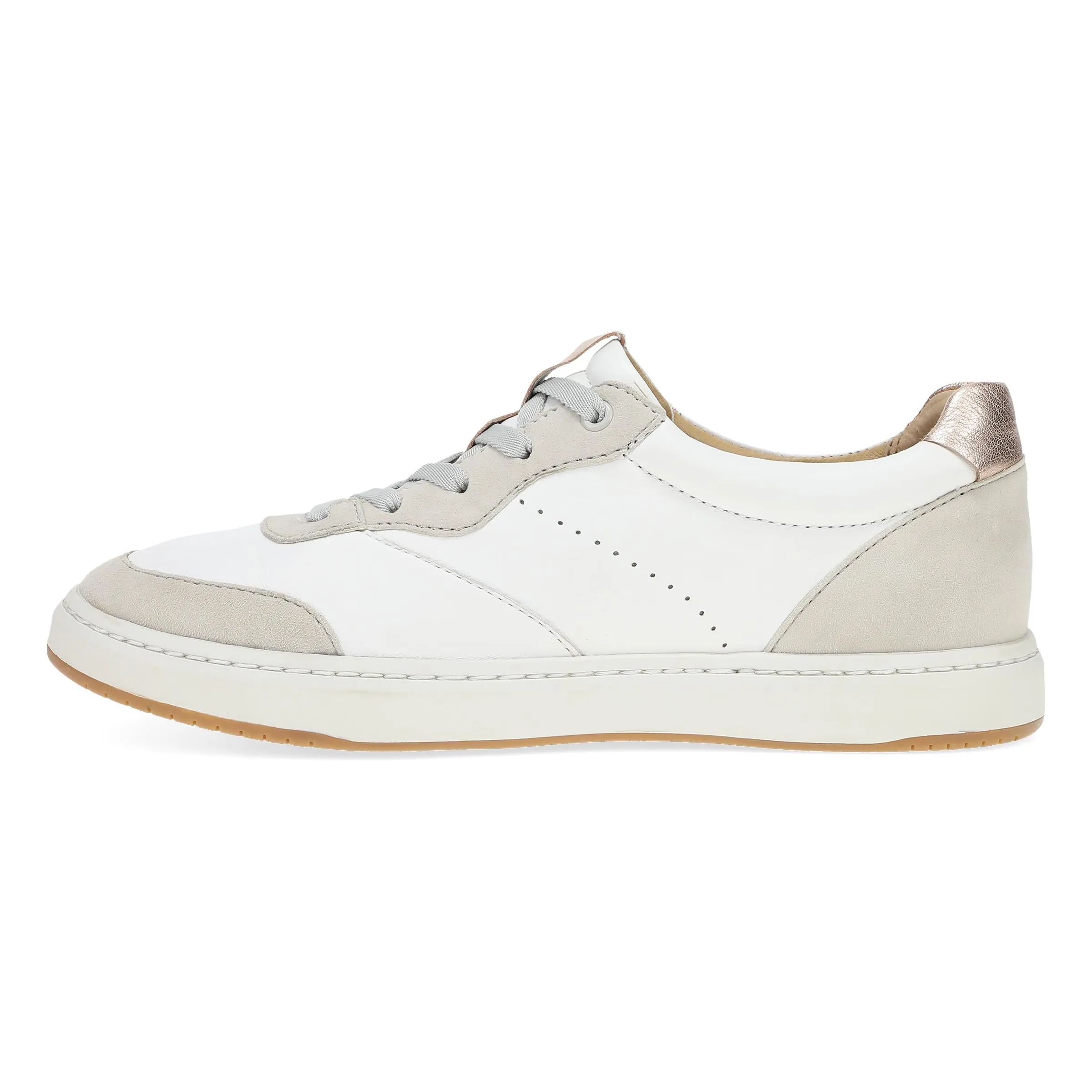 Josey - White/Rose Gold Nappa Sneaker - 10102-000396