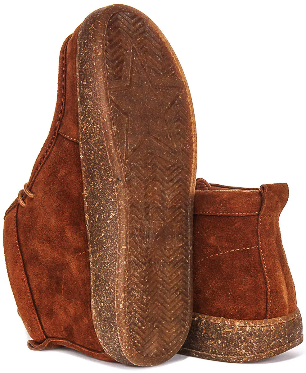 Justinreess England Kyla Suede In Brown For Women